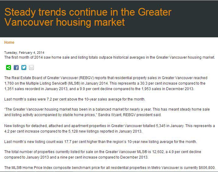 steady trends continue in the greater vancouver housing market