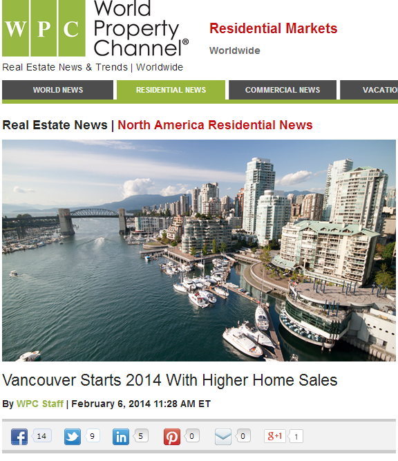 vancouver starts 2013 with higher sales
