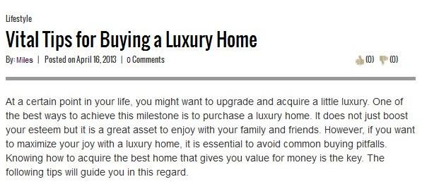 vital tips for buying a luxury home