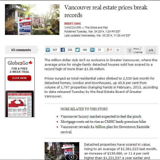 vancouver real estate prices break records
