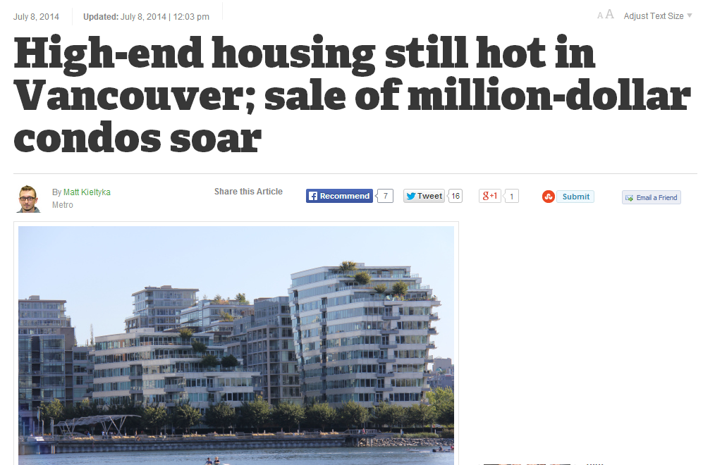 high-end housing still hot in vancouver